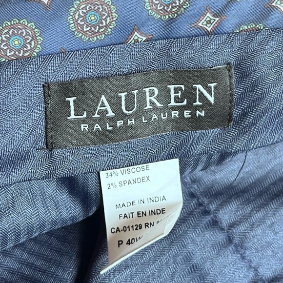 Lauren Ralph Lauren Men's 40W x 32L Classic-Fit Preppy  Plaid Dress Pants - Picture 5 of 6